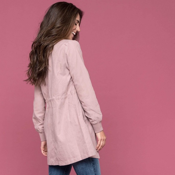 Long Bomber Jacket - M / Pink - Picture 2 of 8